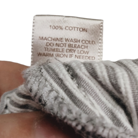 Ann Taylor Loft Dress Pants Women 4 White Gray Stripe Original Crop Academia - Picture 11 of 11